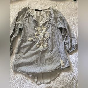 Tunic with Embroidery and Tassle